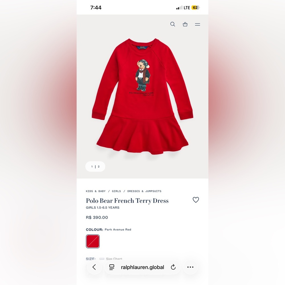 Polo Bear French Terry Dress